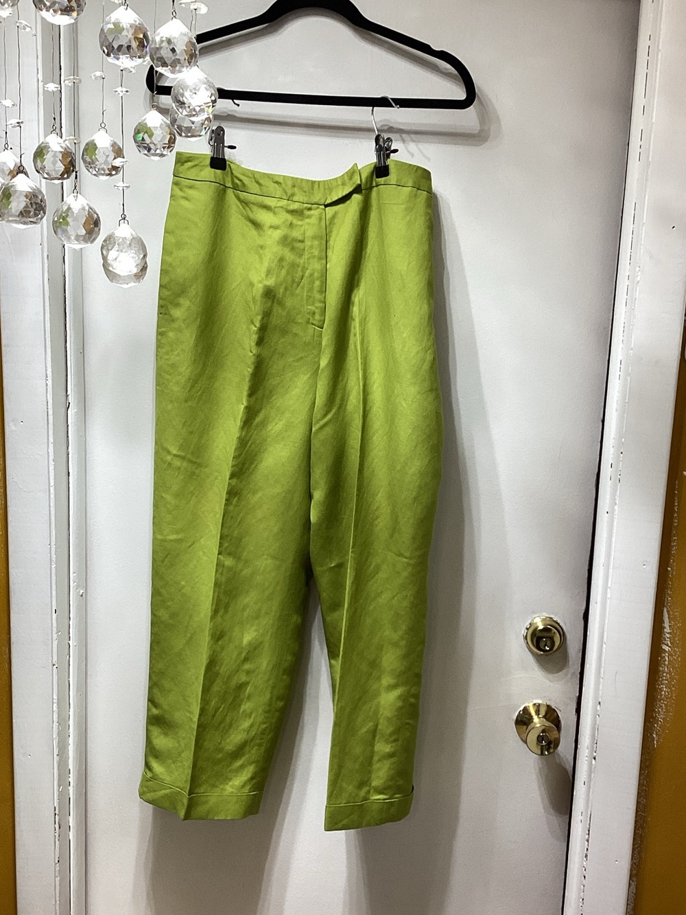 Slim Tailored Men's Chinos in Lime Green